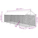 Padoc exterior cu acoperiș argintiu 2x10x2,5 m oțel galvanizat - WALTI WALTI