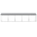 Padoc exterior cu acoperiș argintiu 2x10x2,5 m oțel galvanizat - WALTI WALTI