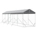Padoc exterior cu acoperiș argintiu 2x10x2,5 m oțel galvanizat - WALTI WALTI