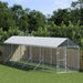 Padoc exterior cu acoperiș argintiu 2x10x2,5 m oțel galvanizat - WALTI WALTI