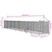 Padoc exterior cu acoperiș argintiu 2x14x2,5 m oțel galvanizat - WALTI WALTI