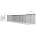 Padoc exterior cu acoperiș argintiu 2x14x2,5 m oțel galvanizat - WALTI WALTI