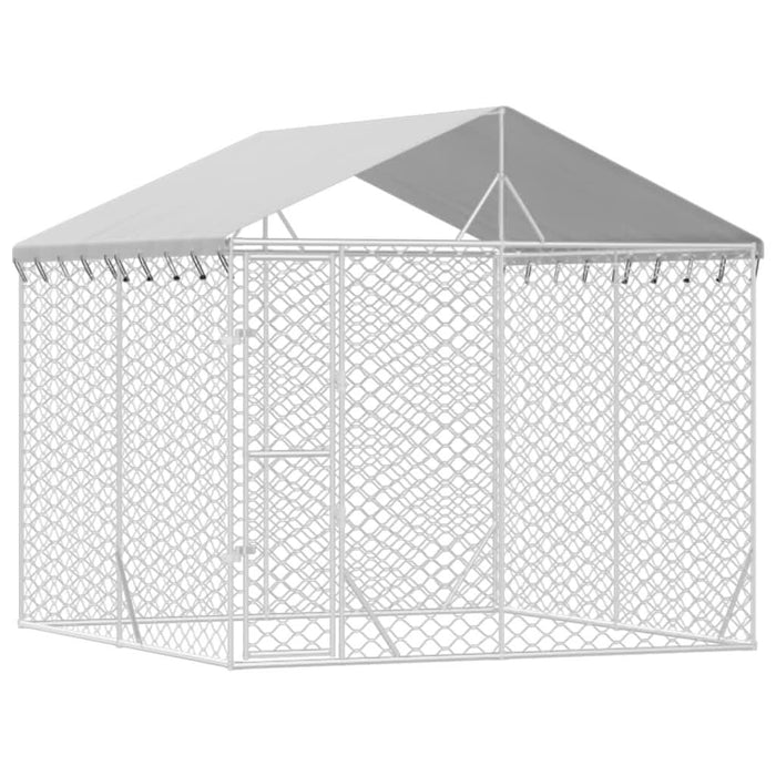 Padoc de exterior cu acoperiș argintiu 3x3x2,5m oțel galvanizat - WALTI WALTI