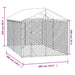 Padoc de exterior cu acoperiș argintiu 3x3x2,5m oțel galvanizat - WALTI WALTI