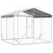 Padoc de exterior cu acoperiș argintiu 3x3x2,5m oțel galvanizat - WALTI WALTI