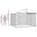 Padoc de exterior cu acoperiș argintiu 3x3x2,5m oțel galvanizat - WALTI WALTI