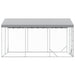 Padoc exterior cu acoperiș argintiu 3x4,5x2,5 m oțel galvanizat - WALTI WALTI