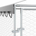 Padoc exterior cu acoperiș argintiu 3x4,5x2,5 m oțel galvanizat - WALTI WALTI