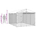 Padoc exterior cu acoperiș argintiu 3x4,5x2,5 m oțel galvanizat - WALTI WALTI
