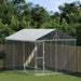 Padoc exterior cu acoperiș argintiu 3x4,5x2,5 m oțel galvanizat - WALTI WALTI