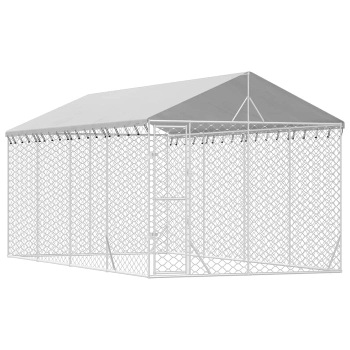 Padoc de exterior cu acoperiș argintiu 3x6x2,5m oțel galvanizat - WALTI WALTI