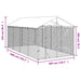 Padoc de exterior cu acoperiș argintiu 3x6x2,5m oțel galvanizat - WALTI WALTI