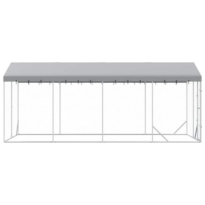 Padoc de exterior cu acoperiș argintiu 3x6x2,5m oțel galvanizat - WALTI WALTI