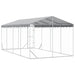 Padoc de exterior cu acoperiș argintiu 3x6x2,5m oțel galvanizat - WALTI WALTI