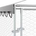 Padoc de exterior cu acoperiș argintiu 3x6x2,5m oțel galvanizat - WALTI WALTI
