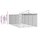 Padoc de exterior cu acoperiș argintiu 3x6x2,5m oțel galvanizat - WALTI WALTI
