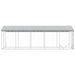 Padoc exterior cu acoperiș argintiu 3x7,5x2,5 m oțel galvanizat - WALTI WALTI