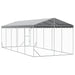 Padoc exterior cu acoperiș argintiu 3x7,5x2,5 m oțel galvanizat - WALTI WALTI