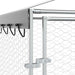 Padoc exterior cu acoperiș argintiu 3x7,5x2,5 m oțel galvanizat - WALTI WALTI