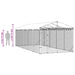 Padoc exterior cu acoperiș argintiu 3x7,5x2,5 m oțel galvanizat - WALTI WALTI