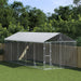 Padoc exterior cu acoperiș argintiu 3x7,5x2,5 m oțel galvanizat - WALTI WALTI