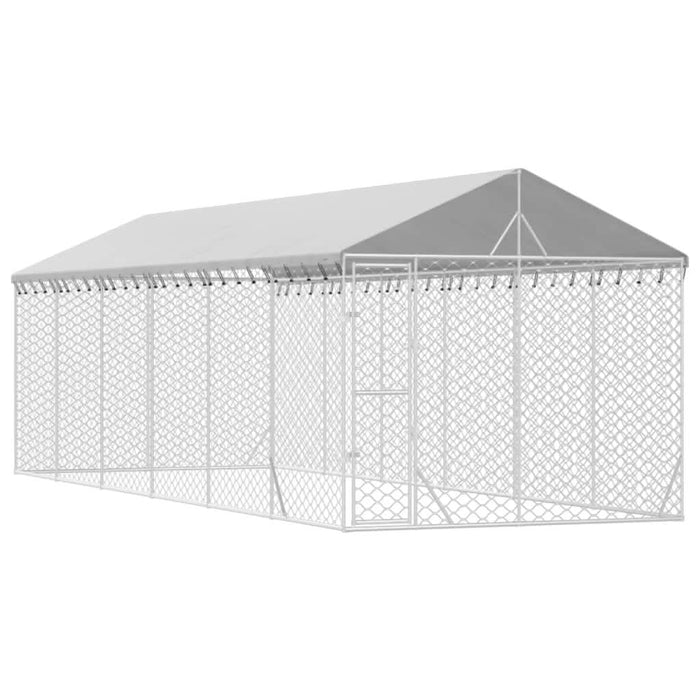 Padoc de exterior cu acoperiș argintiu 3x9x2,5m oțel galvanizat - WALTI WALTI