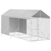 Padoc de exterior cu acoperiș argintiu 2x6x2,5m oțel galvanizat - WALTI WALTI