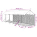 Padoc exterior cu acoperiș argintiu 2x10x2,5 m oțel galvanizat - WALTI WALTI