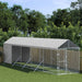 Padoc exterior cu acoperiș argintiu 2x10x2,5 m oțel galvanizat - WALTI WALTI
