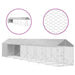 Padoc exterior cu acoperiș argintiu 2x14x2,5 m oțel galvanizat - WALTI WALTI