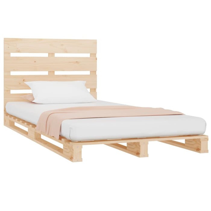 Cadru de pat Single, 90x190 cm, lemn masiv de pin WALTI