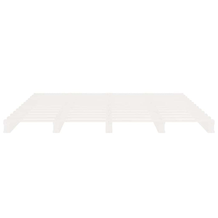 Cadru de pat fără saltea, alb, 140x190 cm, lemn masiv de pin - WALTI WALTI