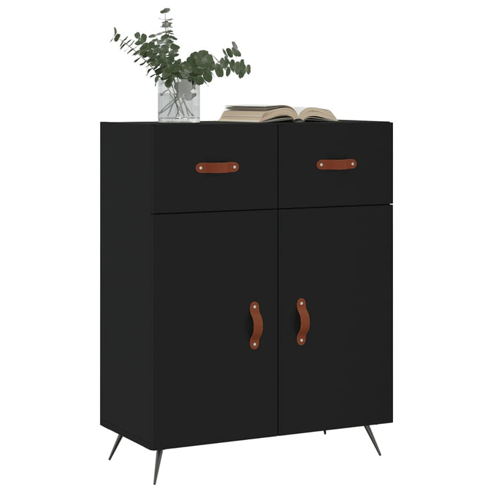 Dulap, negru, 69,5x34x90 cm, lemn compozit WALTI