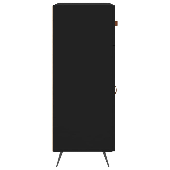 Dulap, negru, 69,5x34x90 cm, lemn compozit WALTI