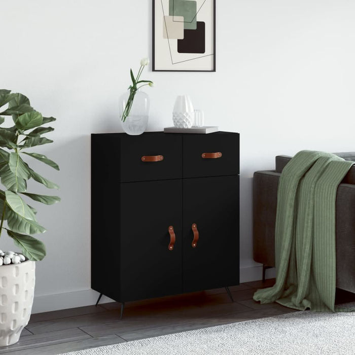 Dulap, negru, 69,5x34x90 cm, lemn compozit WALTI