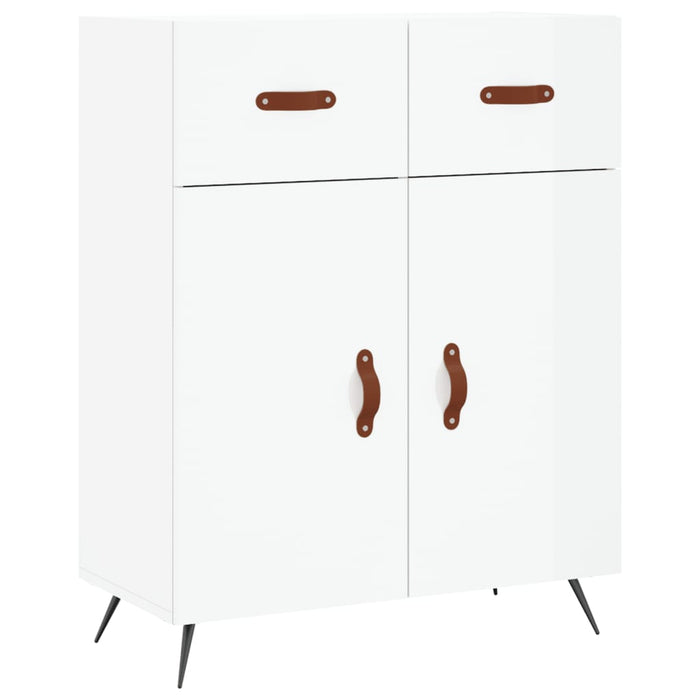 Dulap, alb extralucios, 69,5x34x90 cm, lemn compozit WALTI