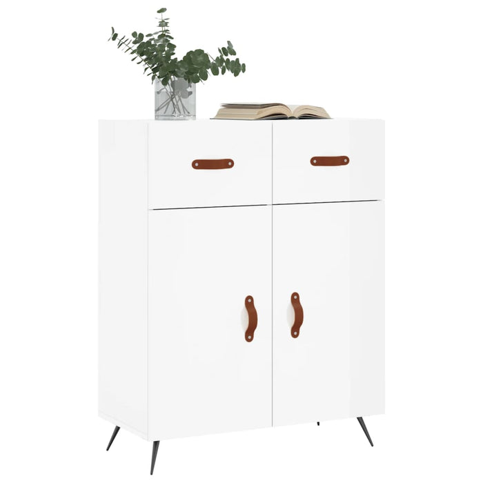 Dulap, alb extralucios, 69,5x34x90 cm, lemn compozit WALTI