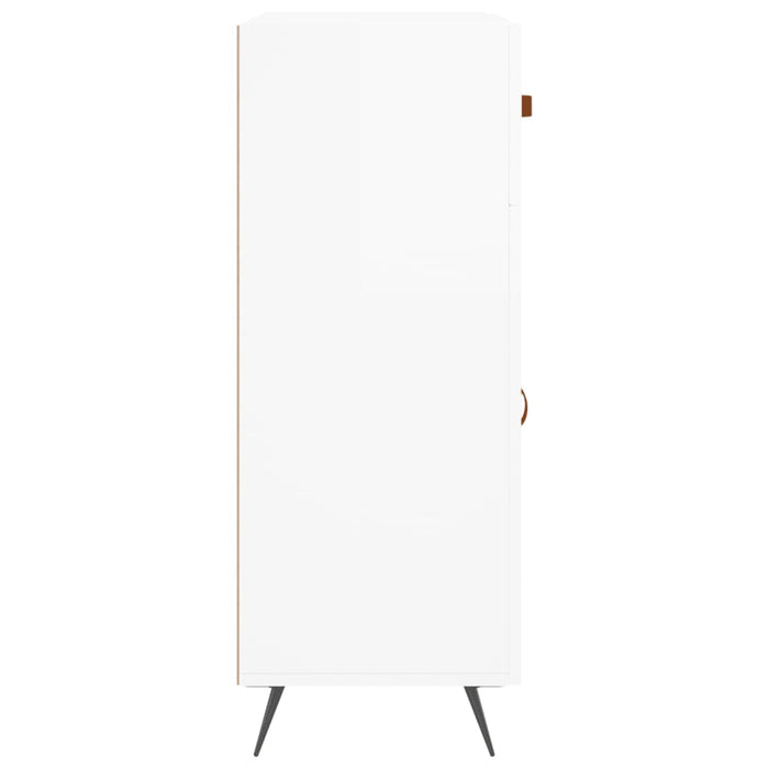 Dulap, alb extralucios, 69,5x34x90 cm, lemn compozit WALTI