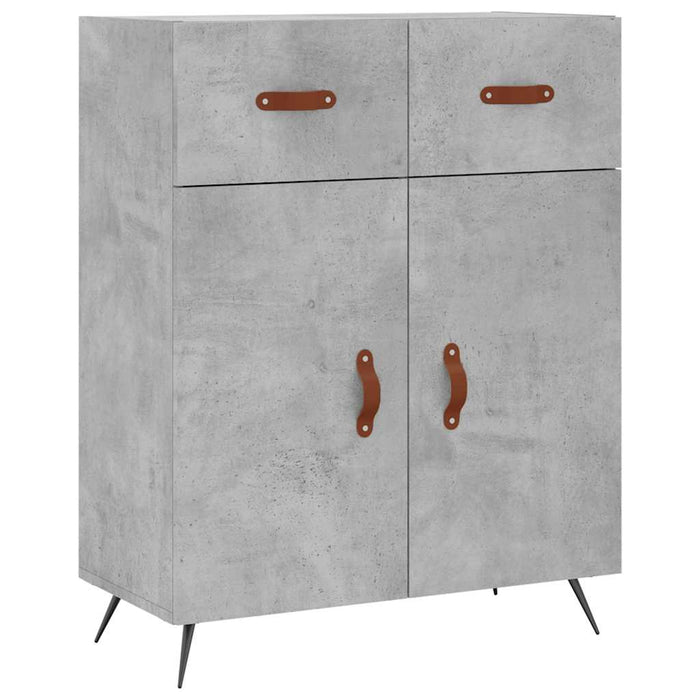 Dulap, gri beton, 69,5x34x90 cm, lemn compozit WALTI