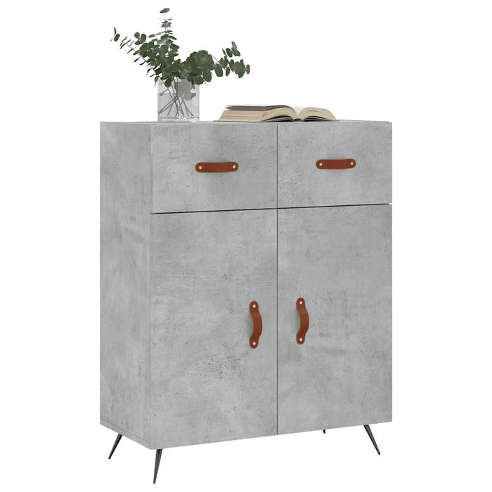 Dulap, gri beton, 69,5x34x90 cm, lemn compozit WALTI