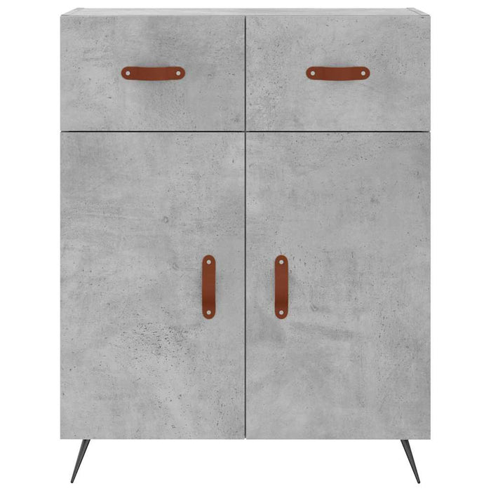 Dulap, gri beton, 69,5x34x90 cm, lemn compozit WALTI
