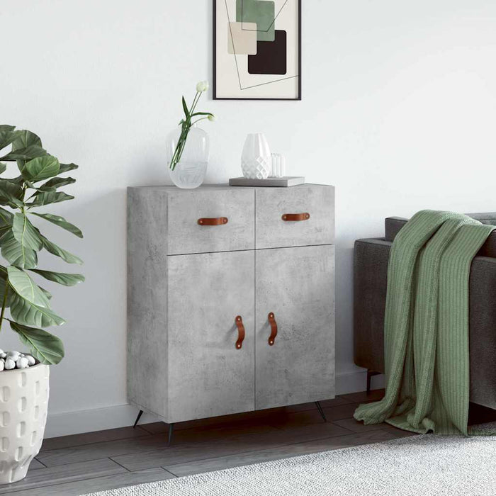 Dulap, gri beton, 69,5x34x90 cm, lemn compozit WALTI