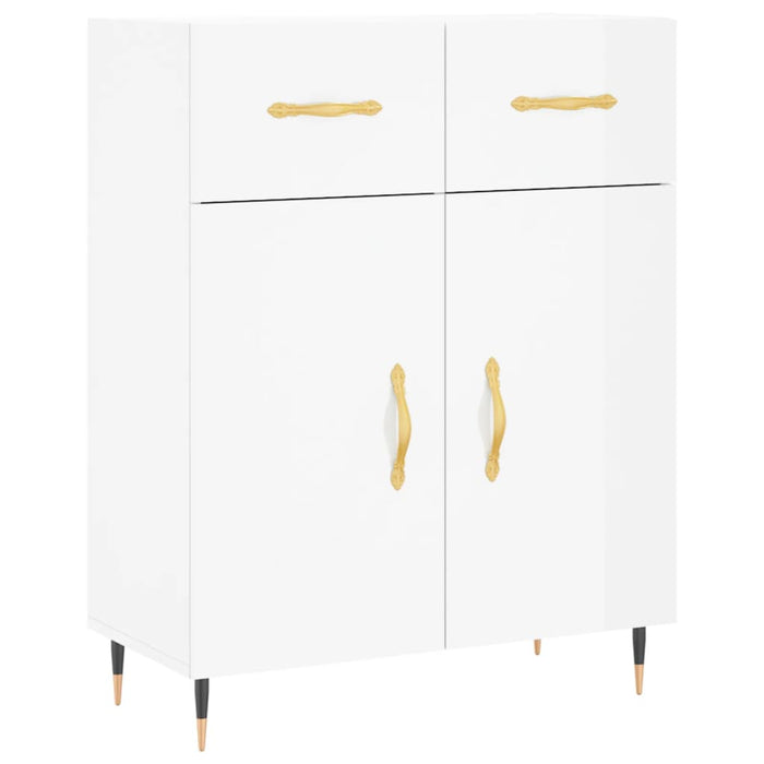 Dulap, alb extralucios, 69,5x34x90 cm, lemn compozit WALTI