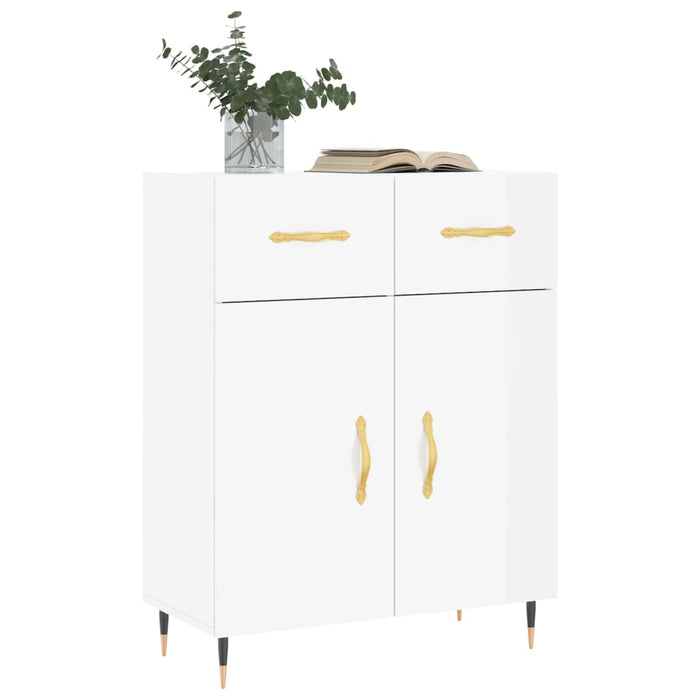 Dulap, alb extralucios, 69,5x34x90 cm, lemn compozit WALTI