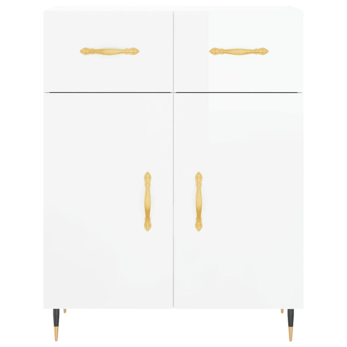 Dulap, alb extralucios, 69,5x34x90 cm, lemn compozit WALTI