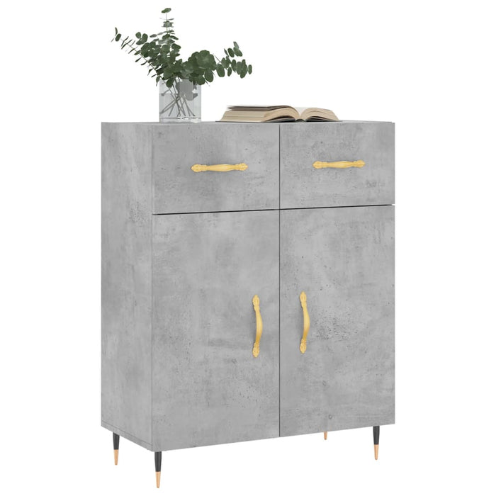 Dulap, gri beton, 69,5x34x90 cm, lemn compozit WALTI
