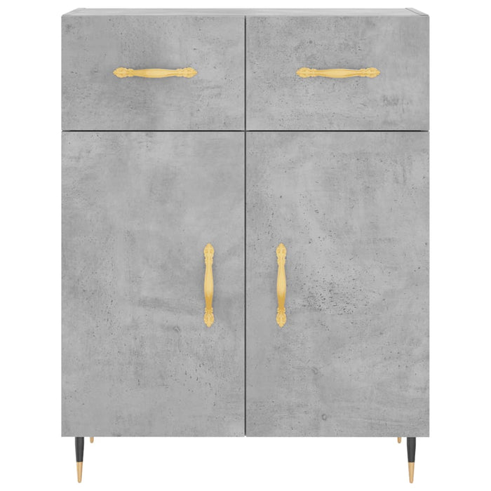 Dulap, gri beton, 69,5x34x90 cm, lemn compozit WALTI