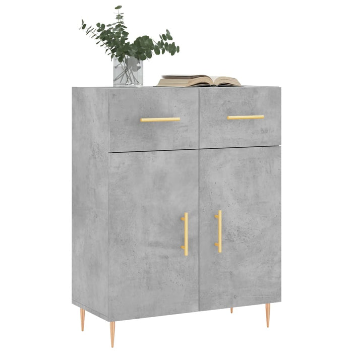 Dulap, gri beton, 69,5x34x90 cm, lemn compozit - WALTI WALTI
