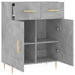 Dulap, gri beton, 69,5x34x90 cm, lemn compozit - WALTI WALTI
