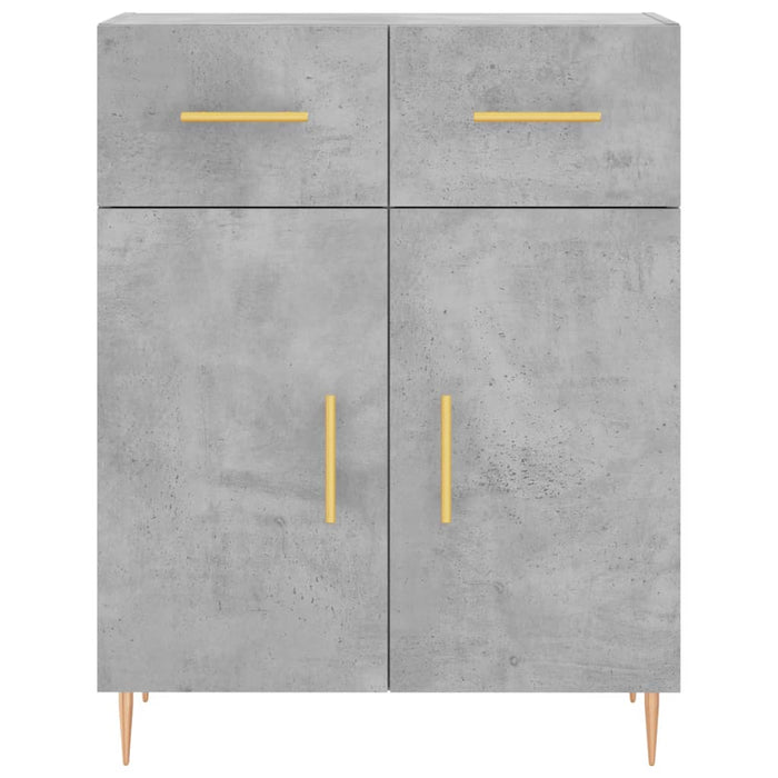 Dulap, gri beton, 69,5x34x90 cm, lemn compozit - WALTI WALTI